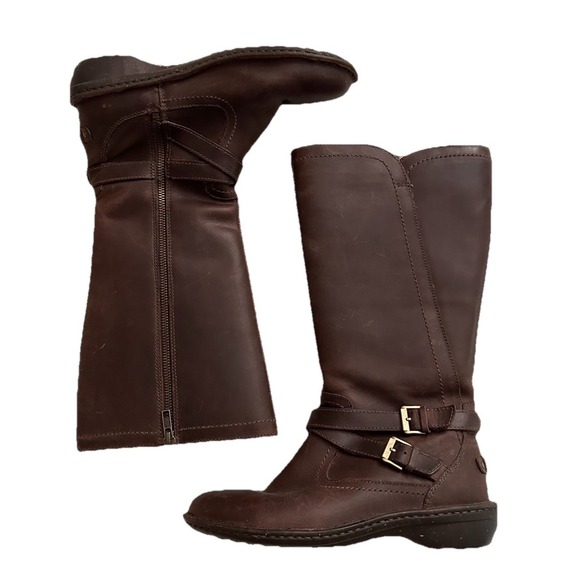 UGG Rosen Tall Brown Riding Boots Women's Size Shearling Line - Picture 1 of 8